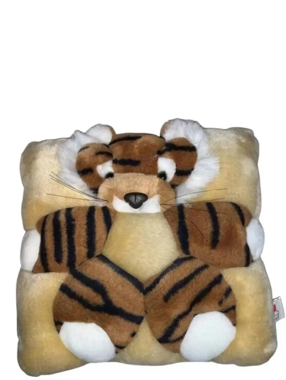 TWIE Tiger Plush Sculpted Pillow.  11 x 11